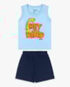 Conjunto Curto Bebê Menino com Estampa Dino - ReiRex - Azul Soft-225cf926-d916-43d8-b6e1-152228f68228
