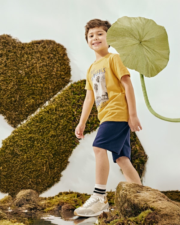 Conjunto Curto Infantil Masculino Estampa 
