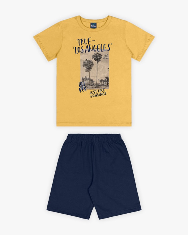 Conjunto Curto Infantil Masculino Estampa 