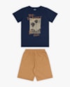 Conjunto Curto Infantil Masculino Estampa 
