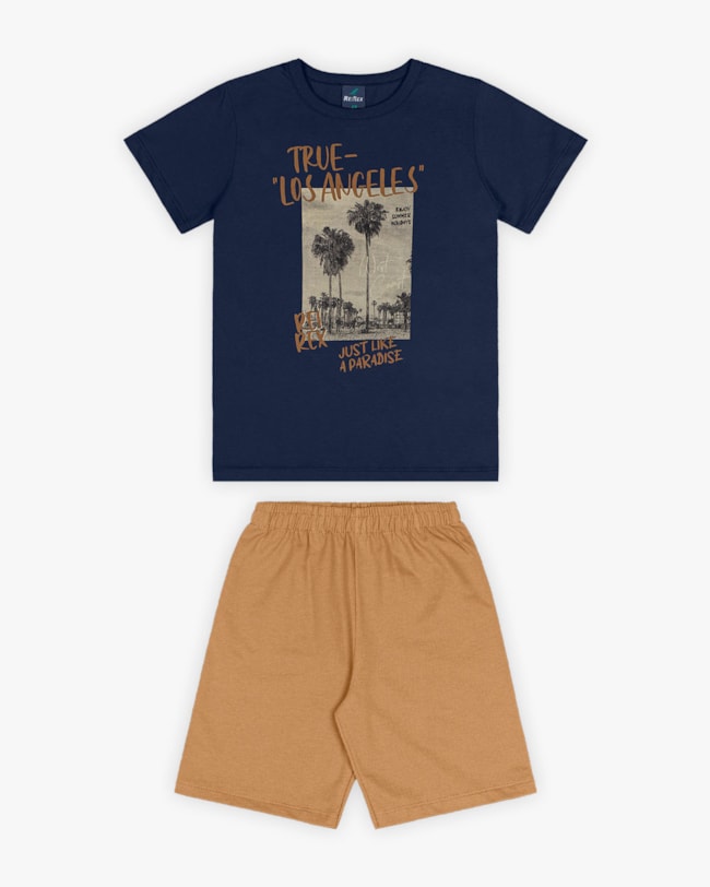 Conjunto Curto Infantil Masculino Estampa 