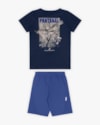 Conjunto Curto Infantil Masculino Estampa Pantanal - Rei Rex - Oxford-19d45d26-8b62-46b8-9525-7caccc35b05a