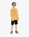 Conjunto Curto Infantil Masculino Estampa Video Game - ReiRex - Mostarda-982bd25a-5147-4b79-aab4-326dd99e3f99