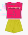 Conjunto Curto Infantil Menina com Estampa Frase - Kely Kety - Cherry-95d055cf-1001-426d-a3bb-1b7822228cba