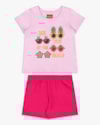 Conjunto Curto Infantil Menina com Estampa - Kely Kety - Astral-6e16bb2e-81e6-4393-af3f-c37e724a6a19