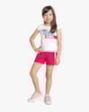 Conjunto Curto Infantil Menina com Estampa - Kely Kety - Branco-e98761ae-fa3b-49de-9a85-12b5945117c9