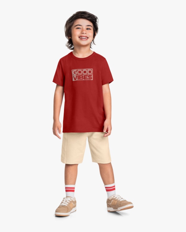 Conjunto Curto Infantil Menino com Estampa 3D - ReiRex - Sienna