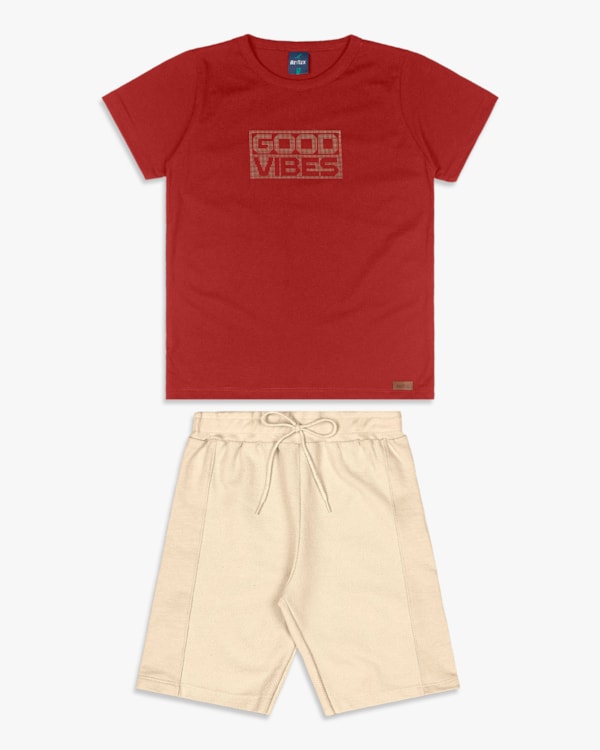 Conjunto Curto Infantil Menino com Estampa 3D - ReiRex - Sienna