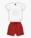 Conjunto Curto Infantil Menino com Estampa Kombi - ReiRex - Branco-da7d0ef2-1ae1-4f14-aa5a-43bca98e98df