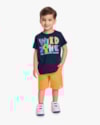 Conjunto Curto Infantil Menino com Estampa Selva - ReiRex - Oxford-f8c126fb-193b-4189-91e5-b556e6ebd4c4