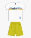 Conjunto Curto Infantil Menino com Estampa Tubarão - ReiRex - Branco-97a94ba3-97ce-463d-9645-cc1ec2080634