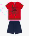 Conjunto Curto Infantil Menino Estampa Kombi - ReiRex - Tomato-d61ffc28-8205-46f5-b544-d93dec79ffd3