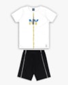 Conjunto Curto Infantil Menino Estampa Nova Iorque - ReiRex - Branco-4c069a85-b2d7-443e-9944-9e90b7fe51f3
