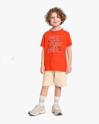 Conjunto Curto Infantil Menino Estampa Skate - ReiRex - Carrot