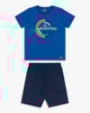 Conjunto Curto Infantil Menino Estampa Surf - ReiRex - Azul Mar-0a40d9c4-3115-4a5e-b129-61f4c9a48e8e
