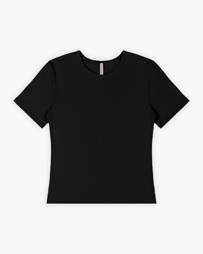 Conjunto Feminino Blusa e Cardigan Canelado - Cereja Rosa - Preto-381b0d4d-6c73-4aa3-89e4-441c275654ef