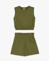 Conjunto Feminino Cropped e Shorts em Moletinho - Cereja Rosa - Oliveira-7bb011d4-4b9f-48ef-9cdd-6a34f65570ef