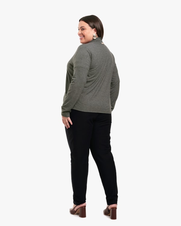 Conjunto Feminino Plus Size Blusa e Cardigan - Cereja Rosa - Dark Mescla-G
