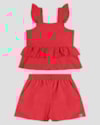 Conjunto Infantil Blusa com Babado e Shorts Kely Kety Vermelho-6f0e2dd4-3225-4c4b-916d-77016ea516f1