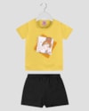 Conjunto Infantil Blusa com Estampa e Shorts Kely Kety Amarelo-c7adc29f-0b00-4964-b379-46317989bb03