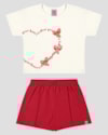 Conjunto Infantil Blusa com Estampa e Shorts Kely Kety Branco-07ce63dc-6026-4602-9bbe-f889f24d20b5