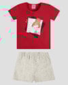 Conjunto Infantil Blusa com Estampa e Shorts Kely Kety Vermelho-2061830e-d596-46d8-9f45-ade327f5c925