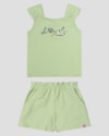 Conjunto Infantil Blusa com Lantejoula e Shorts Kely Kety Verde-734f6e20-f432-44b1-b50f-e6b64583e835