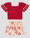 Conjunto Infantil Blusa e Saia Estampada Kely Kety Vermelho-7feafdb3-eed6-42c7-ac07-55bf83a3b013