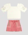 Conjunto Infantil Blusa e Shorts com Estampa Kely Kety Branco-a18b48fb-d40e-4549-8d34-d486edfa3fa5