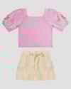 Conjunto Infantil Blusa e Shorts com Estampa Kely Kety Rosa-df8836d6-19fe-40ab-8288-76c085905b29