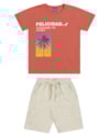Conjunto Infantil Camiseta e Bermuda Menino ReiRex-21bfcca2-0736-4361-8947-719e51d79d9a