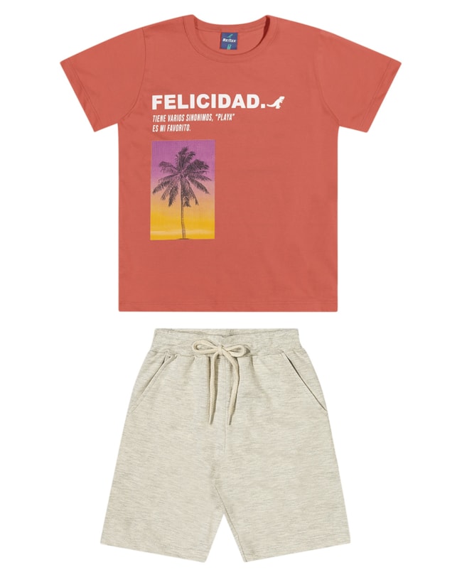 Conjunto Infantil Camiseta e Bermuda Menino ReiRex-d540de75-6c1c-4b21-aaa7-d0c699c5b651