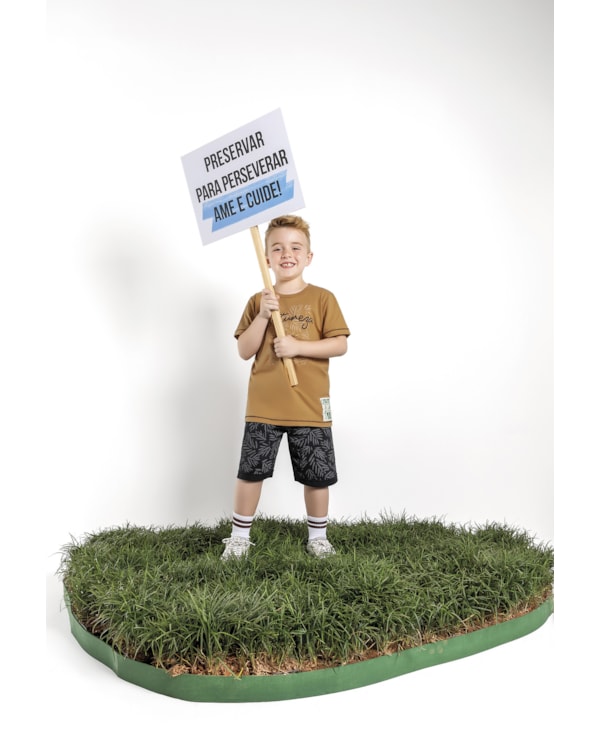 Conjunto Infantil Camiseta e Bermuda Menino ReiRex