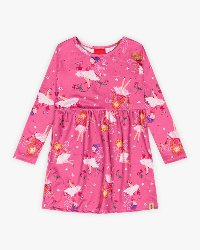 Conjunto Infantil com Vestido e Bolsa Boneca Estampa Fada- Kely Kety - Rosa-be10b84a-9da9-43ef-b8db-70a5e549d770