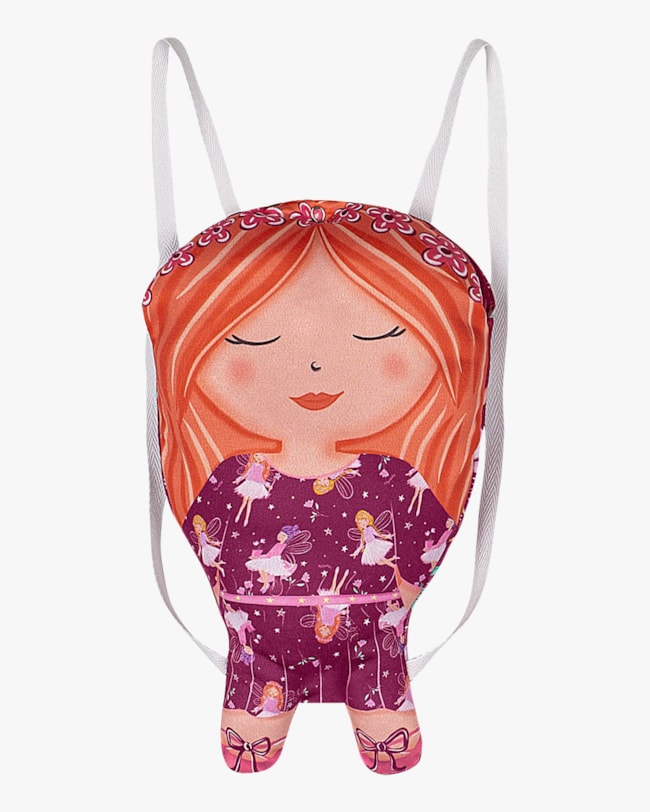 Conjunto Infantil com Vestido e Bolsa Boneca Estampa Fada- Kely Kety - Roxo-075dcdd5-2615-4819-b5e3-75e03c12749a