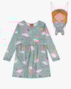Conjunto Infantil com Vestido e Bolsa Boneca Estampa Fada- Kely Kety - Verde-0fba3e64-ad31-4d2c-9bf4-dbab1b0956fe