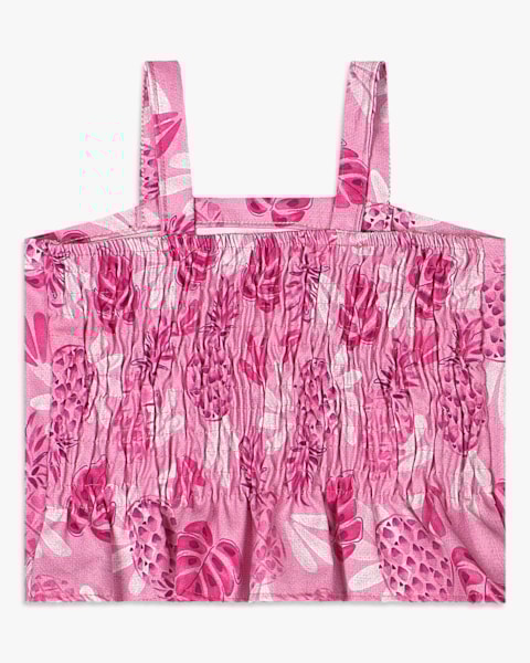 Conjunto Infantil Estampado com Regata e Saia - Kely Kety - Blossom
