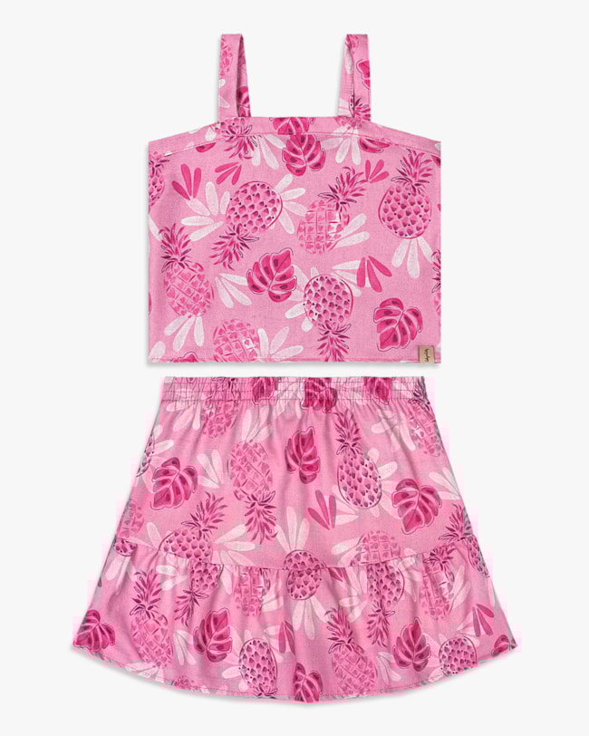 Conjunto Infantil Estampado com Regata e Saia - Kely Kety - Blossom-ca146ad0-39f3-4964-a195-7c5a2b4dcb78
