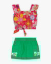 Conjunto Infantil Feminino Blusa com Amarração e Shorts - Kely Kety - Cherry-814a19fd-7c32-4d79-98d5-3436d343d9bb