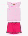 Conjunto Infantil Feminino Blusa com Babado e Shorts - Kely Kety - Astral-99499c1f-3b6e-4007-8ce0-86f0bdc92828