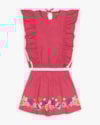 Conjunto Infantil Feminino Blusa com Babados e Shorts - Kely Kety - Rosa-9725de3c-0ba2-44b0-8bf4-6fa4ec8abd41