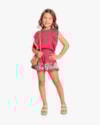 Conjunto Infantil Feminino Blusa com Babados e Shorts - Kely Kety - Rosa-fbeb4c40-0fd8-4ed4-b8fd-9db468fae2b6
