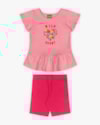 Conjunto Infantil Feminino Blusa e Bermuda Ciclista - Kely Kety - Bala de Goma-71d797b5-5f5d-47f9-9c99-b1890e83d947