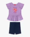 Conjunto Infantil Feminino Blusa e Bermuda Ciclista - Kely Kety - Sinfonia-ab0b4cec-18b8-4d9e-aade-a79233747b0d