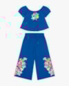 Conjunto Infantil Feminino Blusa e Calça com Estampa Flores - Kely Kety - Azul-1bfd34b7-63ae-4764-8a36-f8153e80687f