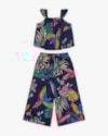 Conjunto Infantil Feminino Blusa e Calça Estampa Tropical - Kely Kety - Oxford-d6375d40-ed87-471b-aa26-3b089a1413a8