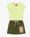 Conjunto Infantil Feminino Blusa e Saia - Kely Kety - Matcha-a9f1d83a-17b5-4d55-a1d9-836ba86eeedc