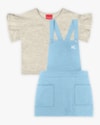 Conjunto Infantil Feminino Blusa e Salopete - Kely Kety - Mescla-13a57169-9d7d-4d7d-a1b1-fc6d84c3d48a
