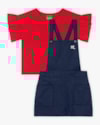 Conjunto Infantil Feminino Blusa e Salopete - Kely Kety - Tomato-6b640cfd-4de5-4349-9474-e40a2c60637f