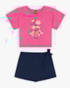 Conjunto Infantil Feminino Blusa e Shorts-Saia - Kely Kety - Blossom-38994aa3-dcd0-48c4-bfc6-b7bae9af55f6
